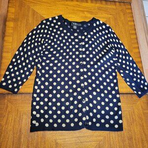 89th & Madison Polka Dot Cardigan Sweater